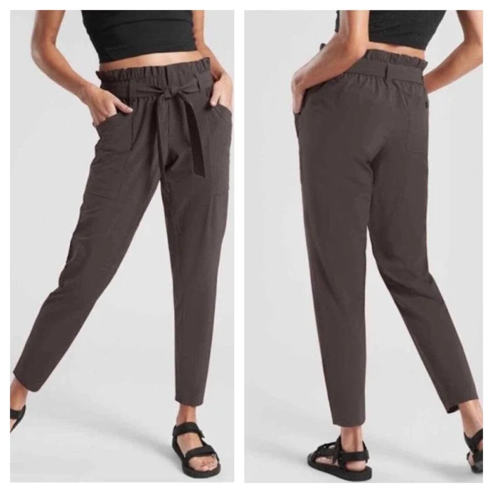 *no belt* Athleta Skyline Pant 6 Arbor Olive Green